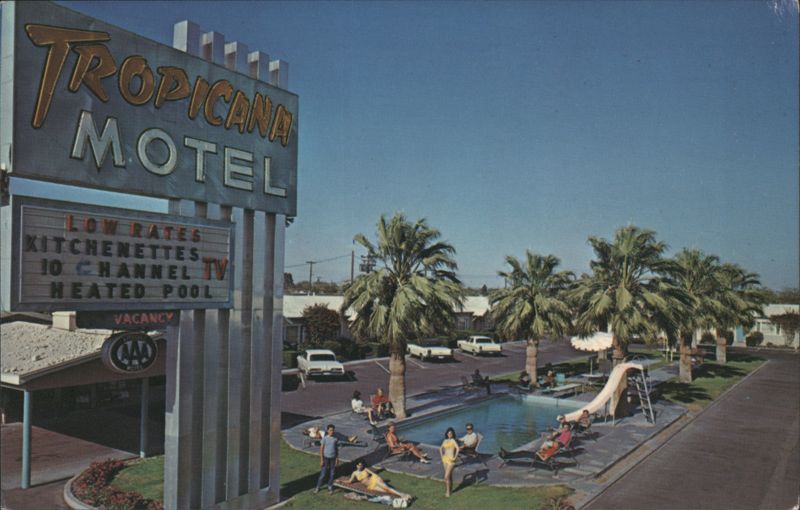 Tropicana Motel Pool, Low Rates, Kitchenettes, Yuma, AZ Arizona