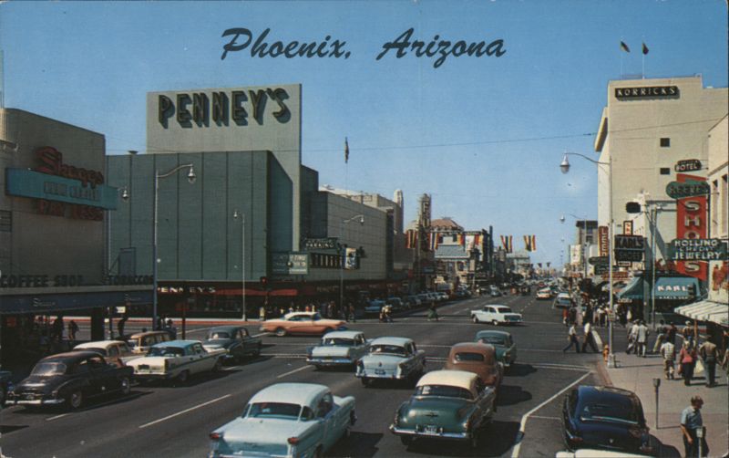 Phoenix, Arizona Washington Street, Penney's, Korricks