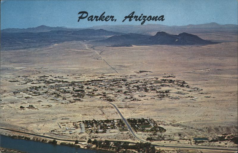 Parker, Arizona Aerial View, Colorado River Recreation