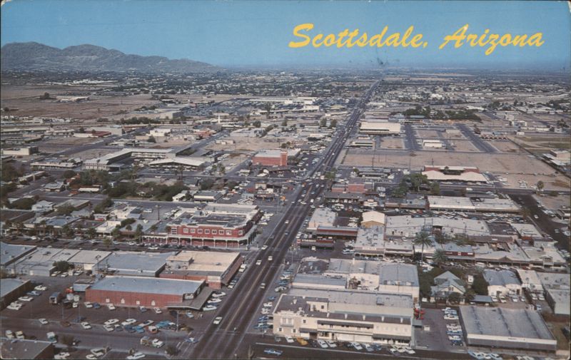 Scottsdale Arizona Aerial City View Mountains