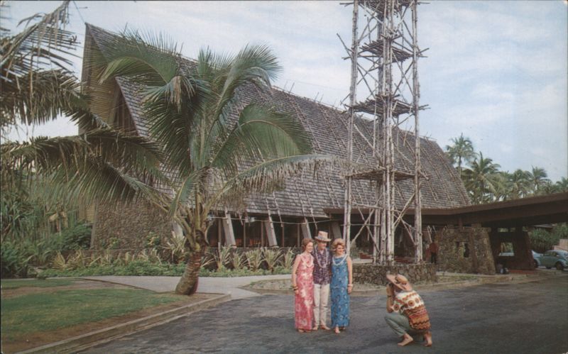 Coco Palms Resort Reception Building & Oracle Tower, Lihue Hawaii
