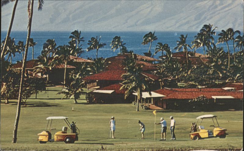 Royal Lahaina Golf Course, Island of Lanai in background Hawaii