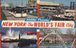 NEW YORK The WORLD'S FAIR City, Train, Bell System Postcard