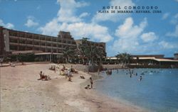 Hotel Comodoro, Miramar Beach, Havana, Cuba Postcard