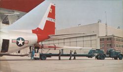 Lockheed C-130A Hercules Loading X-17 Missile, Marietta, GA Postcard