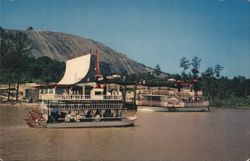 Stone Mountain Marina Showboats & Paddle Boats Postcard
