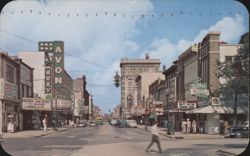 Bustling Broughton Street, Savannah, GA Postcard