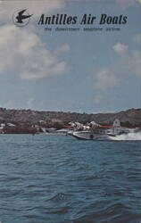 Antilles Air Boats Seaplane Airline, Downtown Service Postcard