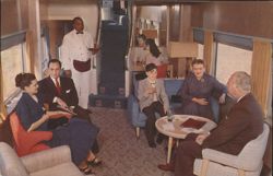 Union Pacific Domeliner Lounge Car Interior Postcard