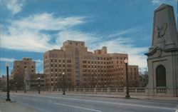 Delaware Hospital & Washington Street Bridge, Wilmington Postcard