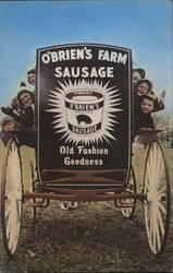 O'Brien's Farm Sausage Wagon, Old Fashion Goodness Postcard