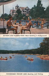 Sha-Wan-Ga Lodge Olympic Pool & Private Lake, High View, NY Postcard