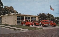 Largo New Fire Station and Equipment Postcard