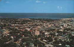 Pensacola, FL Aerial View, Bridge to Gulf Beaches Postcard