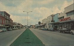 Broadway - Downtown Business Section; Kissimmee, Florida Postcard