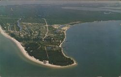 Sanibel Island, Florida Aerial View Postcard