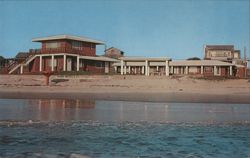 Ward's Ocean View Motel on the Ocean, New Smyrna Beach Postcard