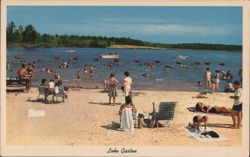 Lake Gaston, Gasburg, VA - Delbridge Recreation Area Beach Postcard
