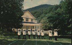 The Homestead Waiters' Tray Race, Hot Springs, VA Postcard