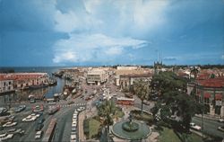 Trafalgar Square and Downtown Bridgetown, Barbados Postcard