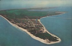 Sanibel Island, Florida Aerial View, New Bridge & Causeway Postcard