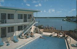 Surf 'N Sand Apt. Motel, Pool, Waterfront, Clearwater Beach, FL Postcard