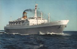 SS Statendam Holland-America Line Cruise Ship Postcard