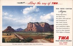 TWA Oak Creek Canyon, Arizona - Desert Rock Formations Postcard