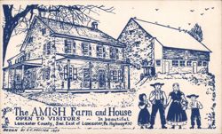 The Amish Farm and House, Lancaster County, PA Postcard