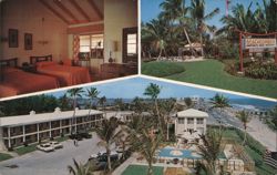 Beachcomber Apartment Motel & Restaurant, Palm Beach, FL Postcard