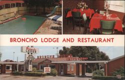 Broncho Lodge and Restaurant Postcard