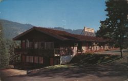 The Swiss Melody Inn Motel, Dining Room, Gift Shop Postcard