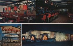 Smokehouse Restaurant Interior Bar Exterior Phoenix AZ Postcard