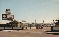 Yuma Overnight Trailer Park Main Entrance Postcard