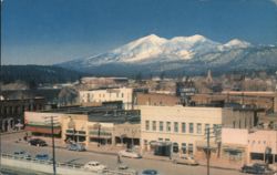 Flagstaff AZ, US Highway 66, Commercial Hotel, Snow Bowl Postcard