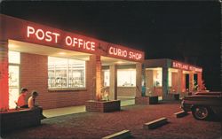 Post Office, Curio Shop & Dateland Restaurant Postcard