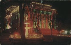 Yavapai County Courthouse Christmas Lights Prescott AZ Postcard