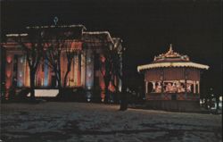 Yavapai County Courthouse Christmas Carousel Postcard