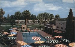 The Wigwam Inn, Pool & Palm Trees Postcard