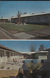 Desert Twilighter Apartments, Pool & Desert Landscaping Postcard