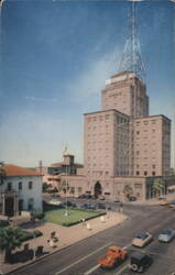 Hotel Westward Ho & KPHO TV Tower, North Central Ave Postcard