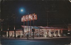 Helsing's Restaurant Neon Sign Postcard