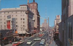Central Avenue, Hotel Adams, TV Tower Postcard