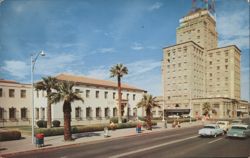 U.S. Post Office and Hotel Westward Ho, Downtown Postcard