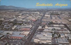Scottsdale Arizona Aerial City View Mountains Postcard