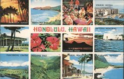 Honolulu, Hawaii Multi-View Postcard