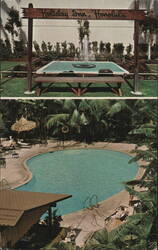 Holiday Inn Honolulu Pool & Entrance Fountain Postcard