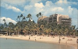 Hilton Hawaiian Village, Waikiki Beach Postcard