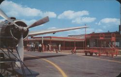 New Castle County Airport Terminal, Propeller Plane Postcard