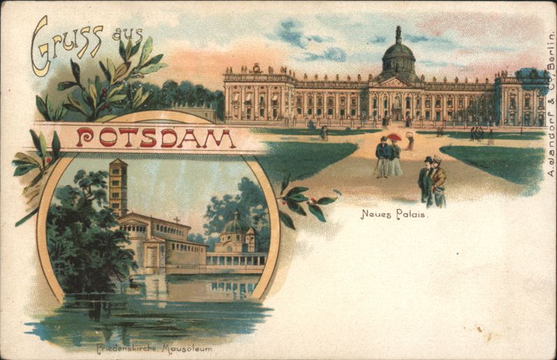 Gruss aus Potsdam Neues Palais Friedenskirche Mausoleum Germany